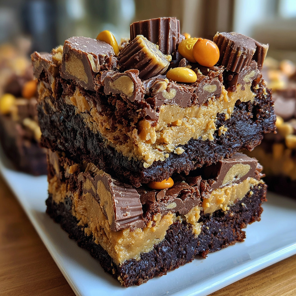 A close up of a peanut butter and Reese's cupcake.