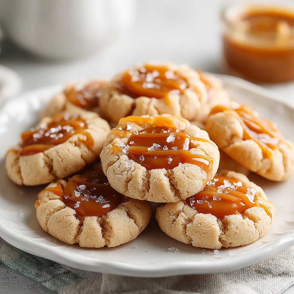 A plate of cookies with a caramel glaze.