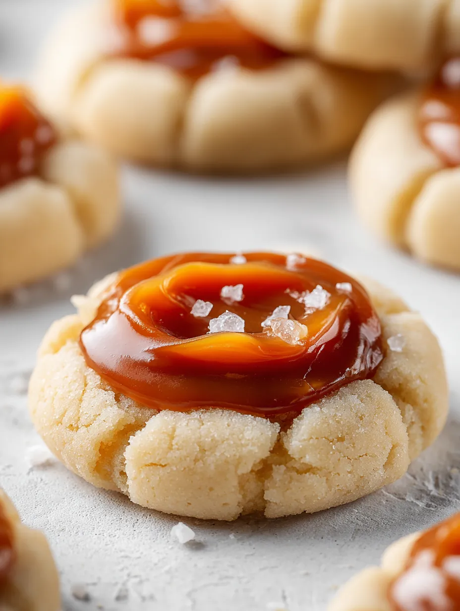 A close up of a cookie with caramel drizzled on top.