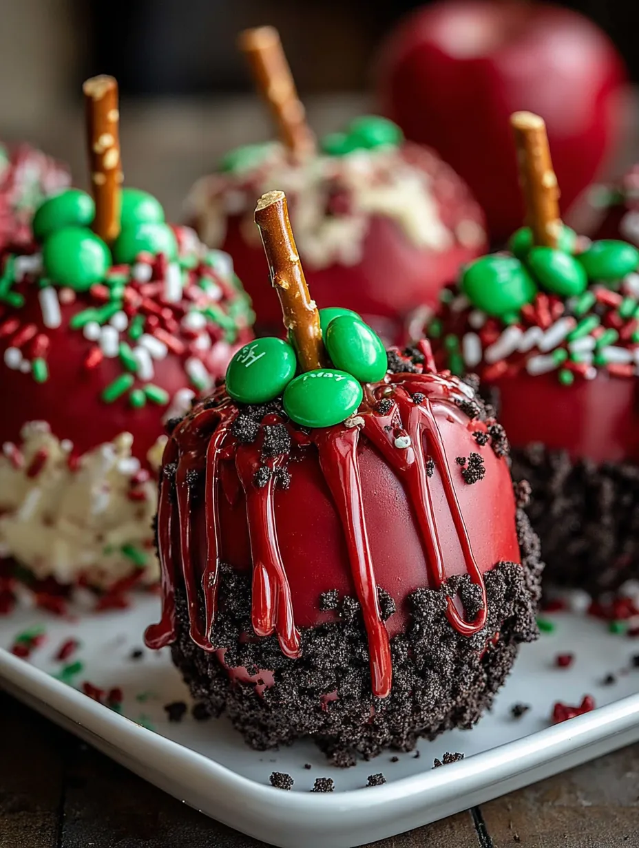 A plate of apple oreo balls.