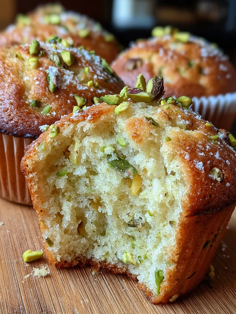 A slice of pistachio muffin.