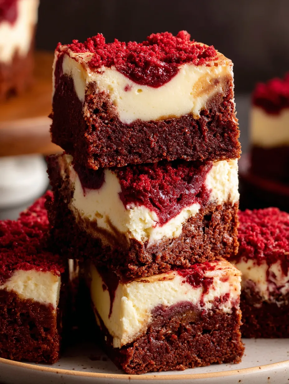Red velvet cheesecake swirl brownies.