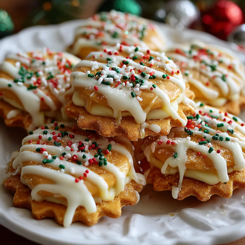 A plate of Ritz Cracker Christmas cookies.