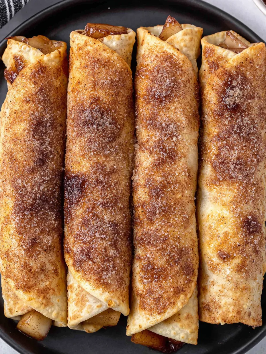 A stack of taquitos with a sugar coating.