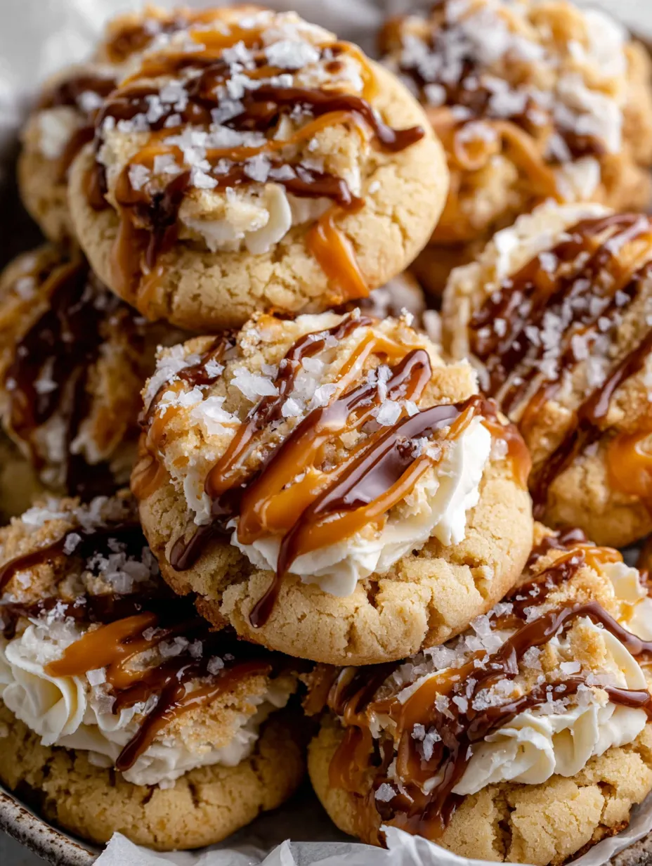 Salted caramel cheesecake cookies.