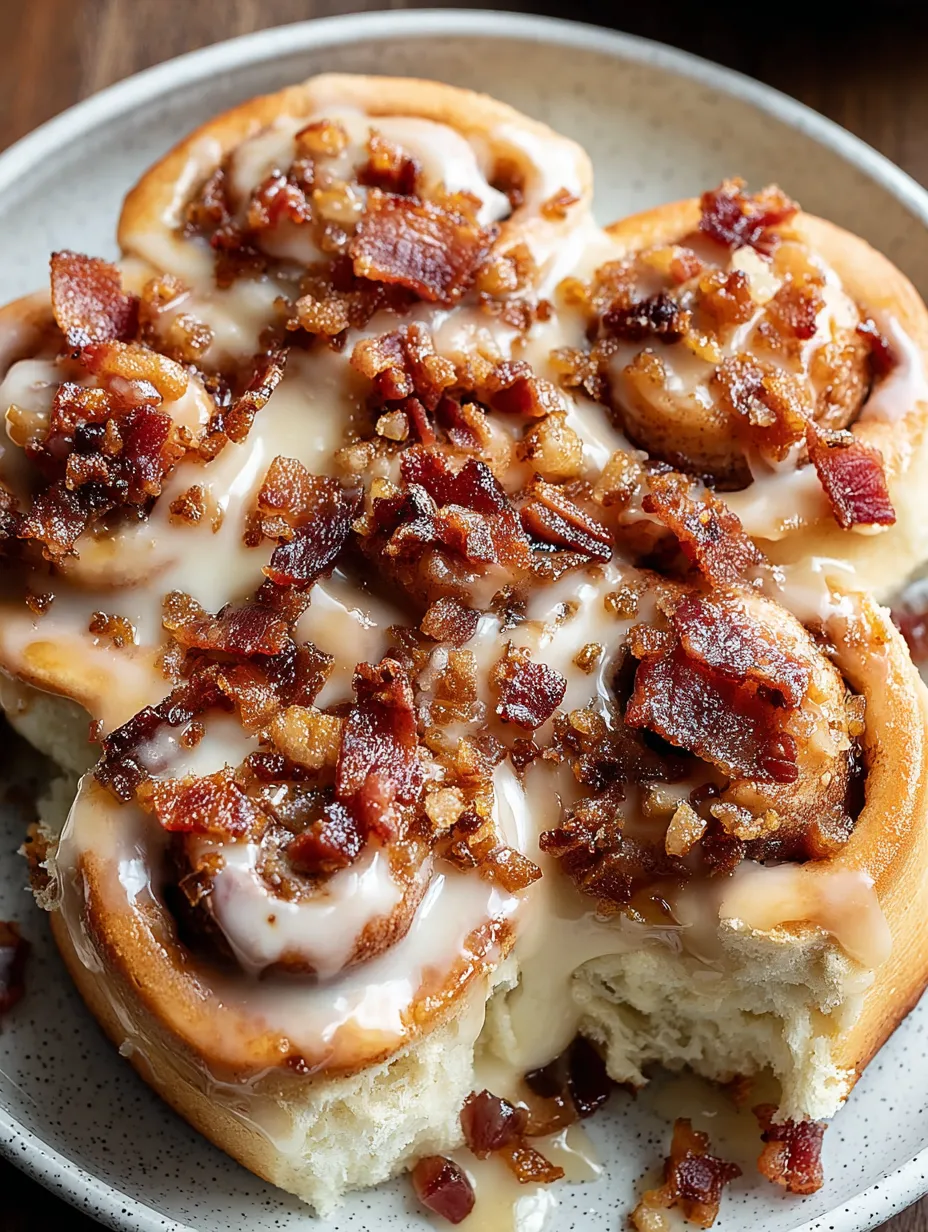 A bourbon maple bacon cinnamon roll.
