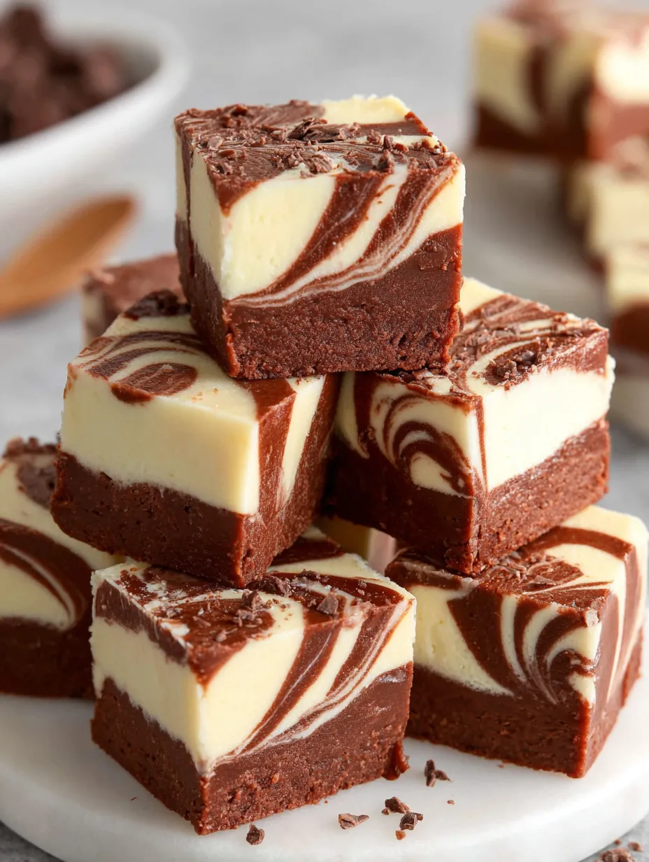 Marshmallow swirl fudge.