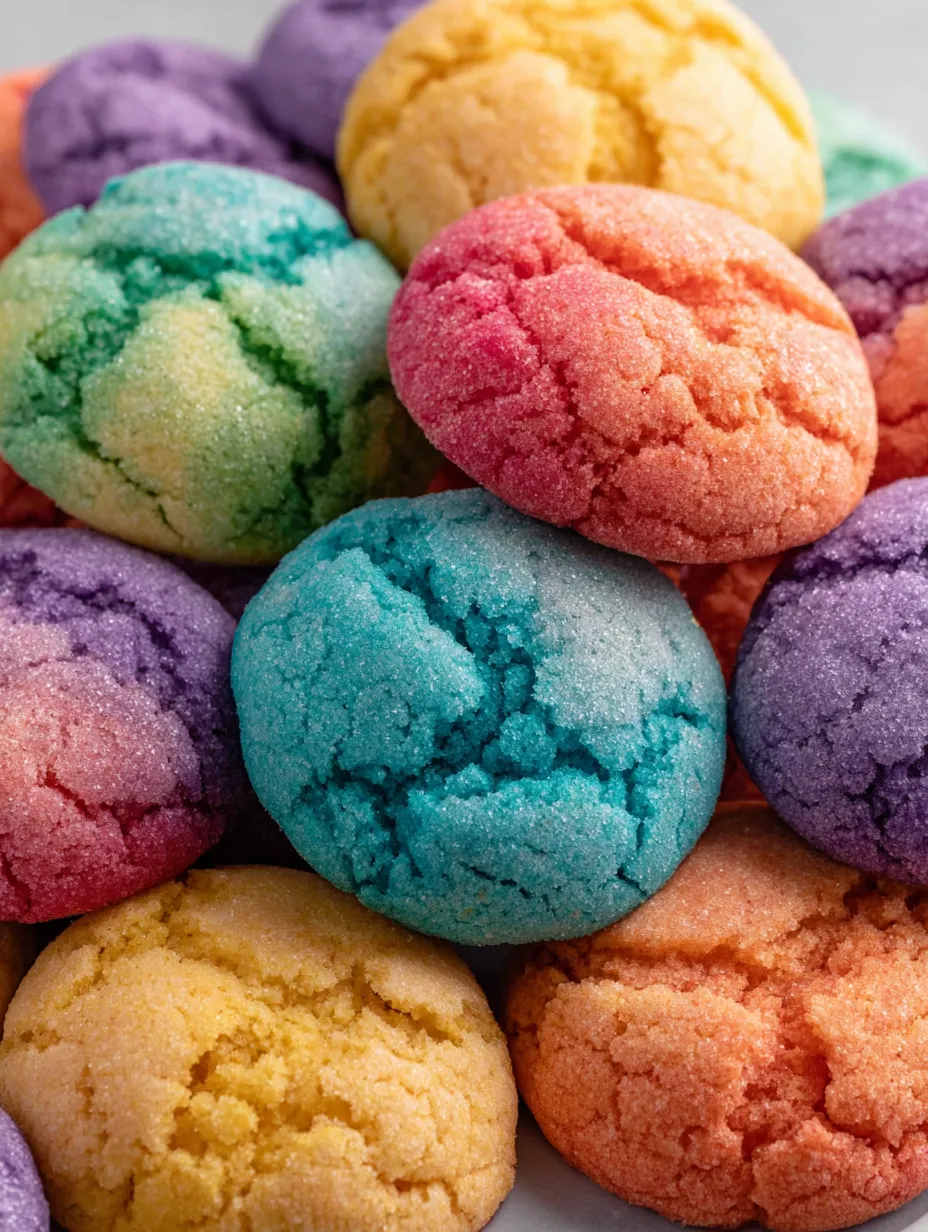 A pile of colorful cookies.
