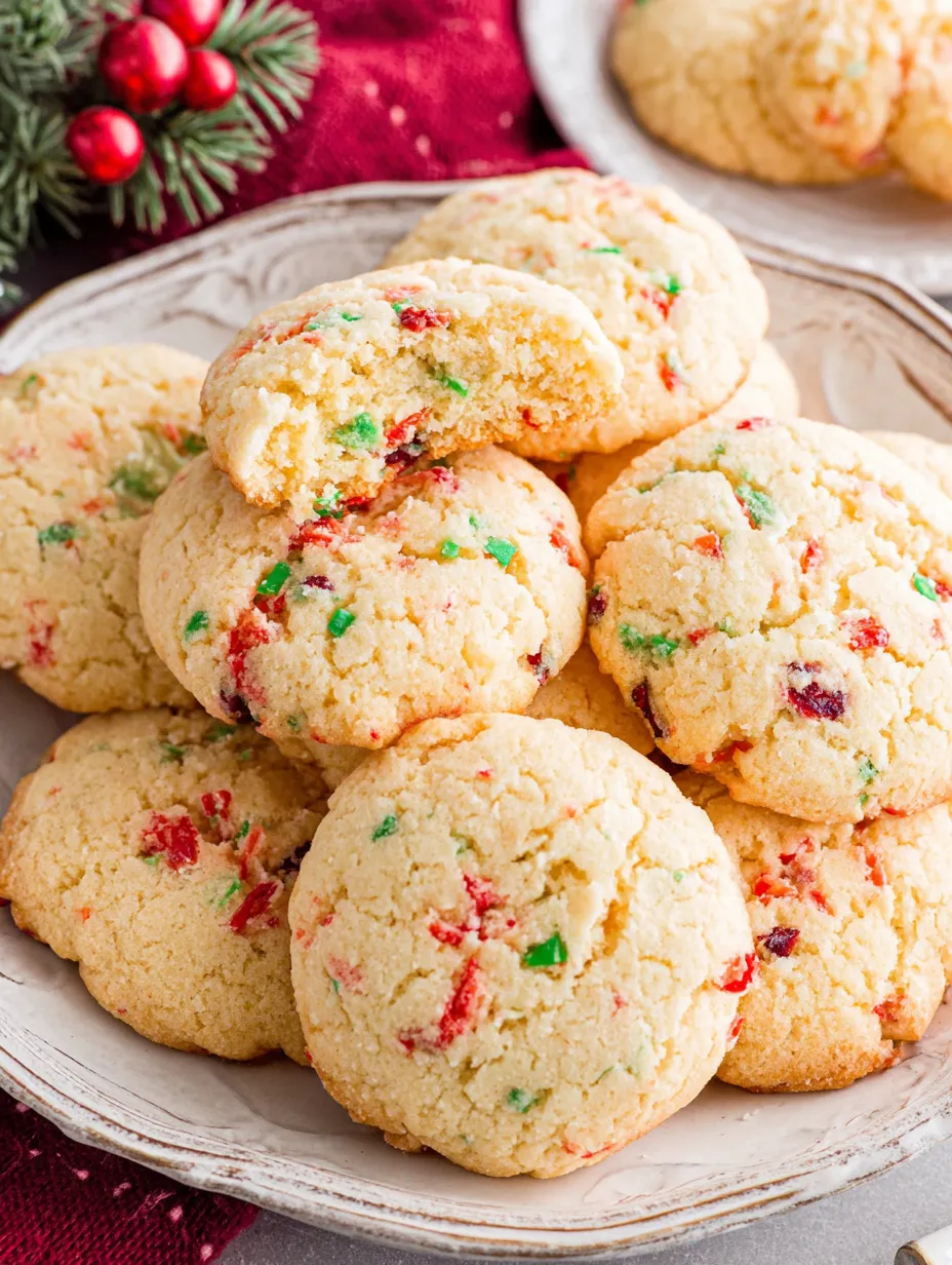 A plate of Santa's Whiskers cookies.
