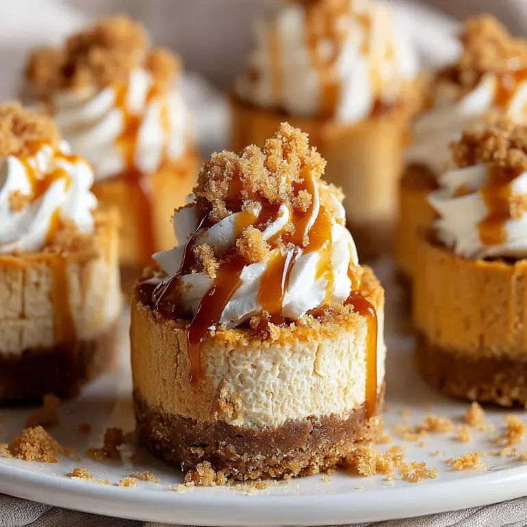 No Bake Pumpkin Mini Cheesecakes.