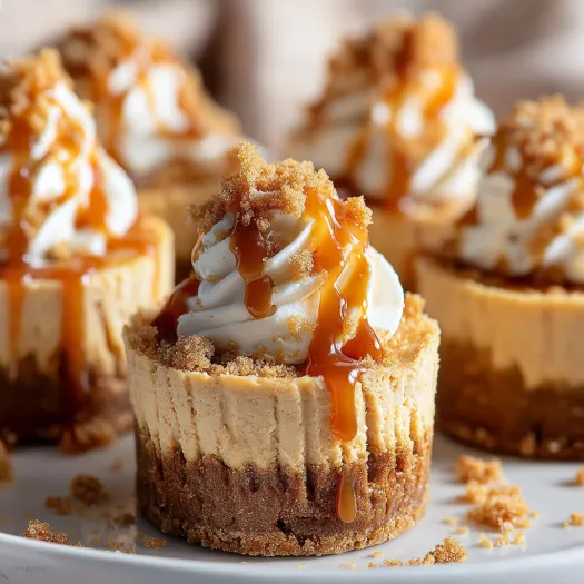 No Bake Pumpkin Mini Cheesecakes.