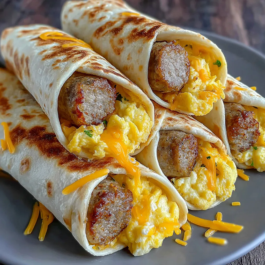 Sausage Egg Breakfast Roll Ups.