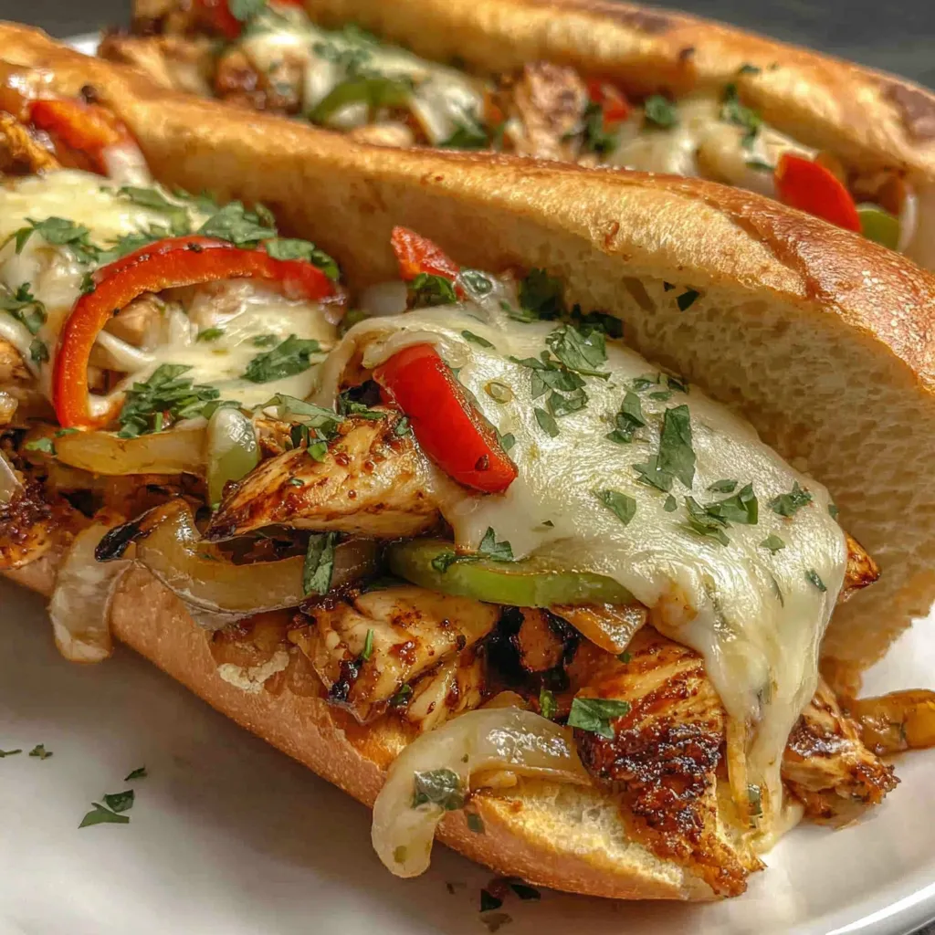 A sandwich with meat and cheese on a bun.