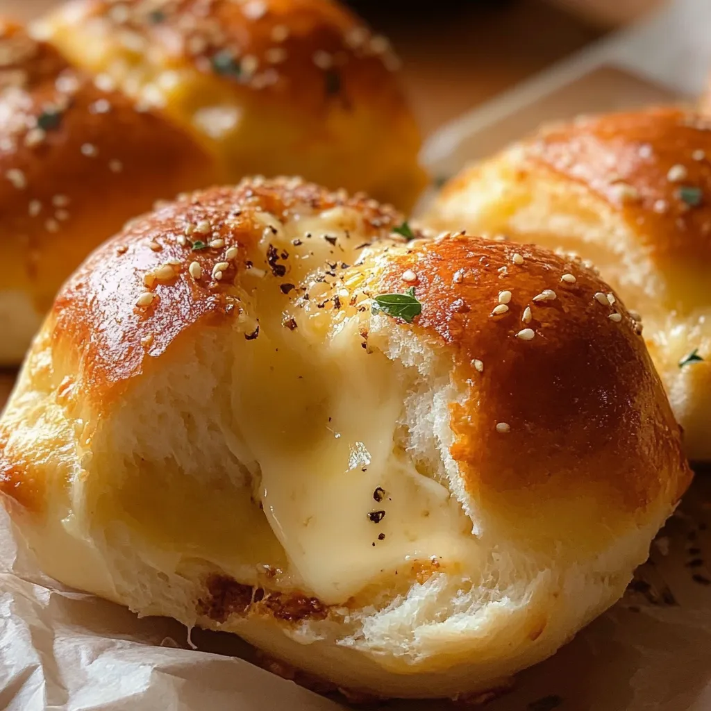 A close up of a cheese bun.