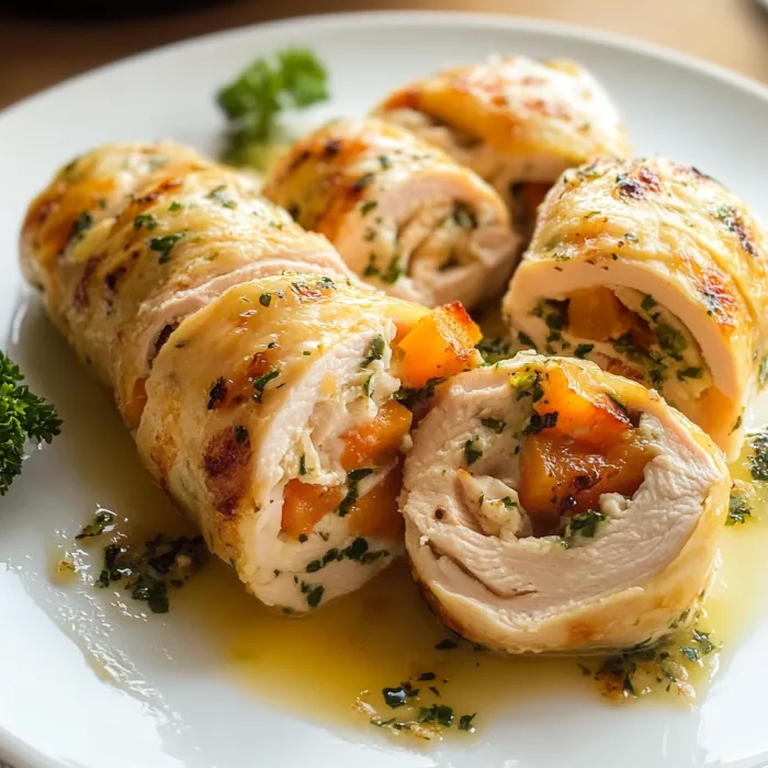 A plate of chicken with a sauce on it.