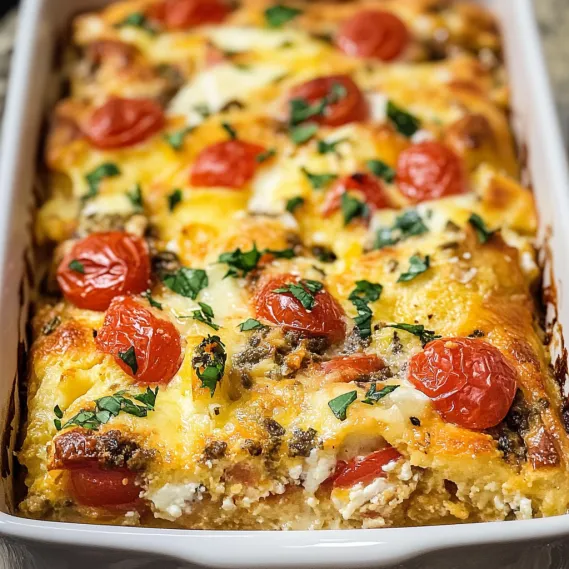 A dish with tomatoes and cheese.