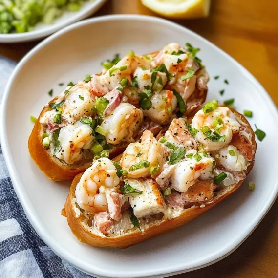 A plate of shrimp on a table.