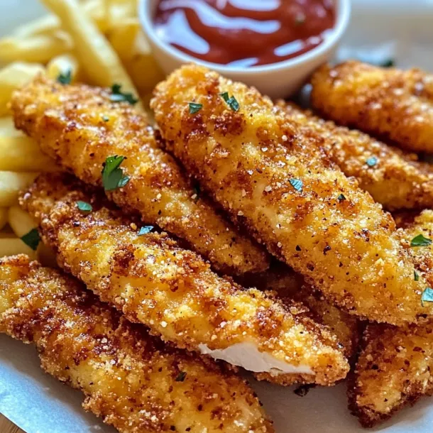 Fried fish and fries on a serving plate.