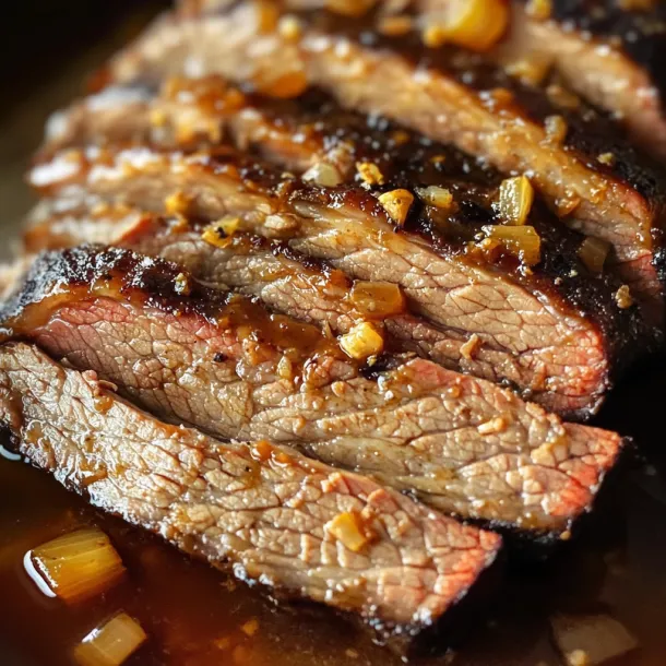 A steak topped with onions up close.
