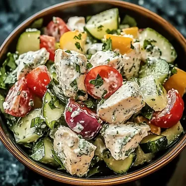 A round bowl spilling over with crisp veggies—think cucumbers, tomatoes, lettuce.