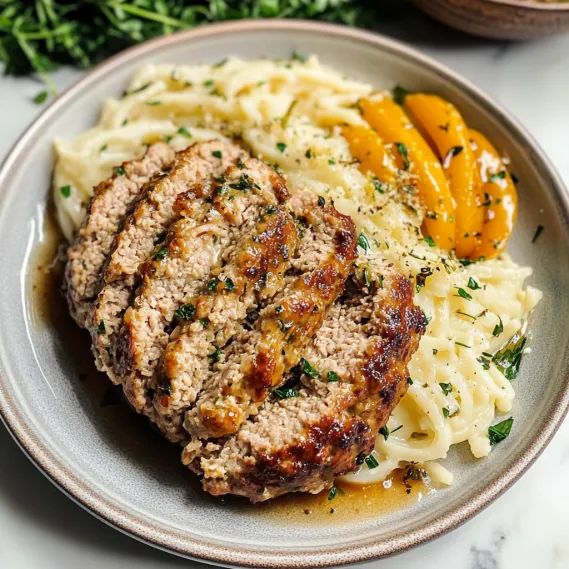 A plate with meat and noodles.