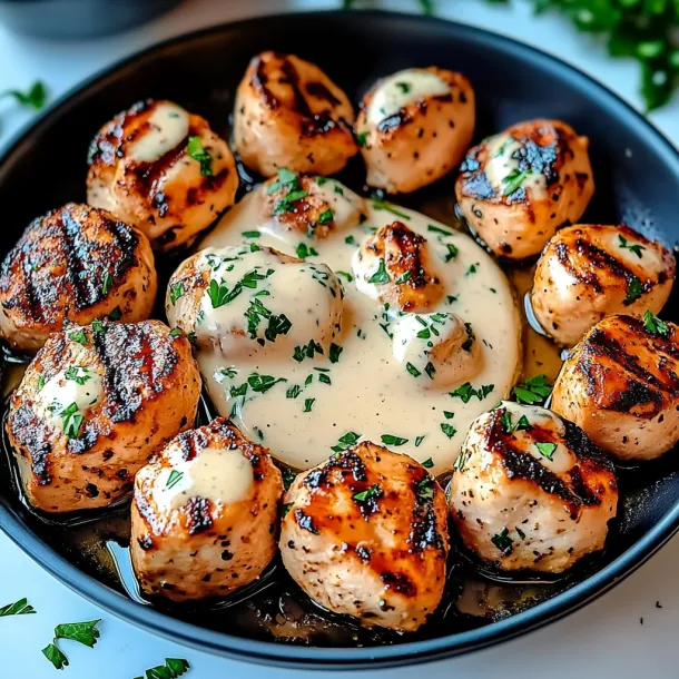 Mound of food with sauce on top.