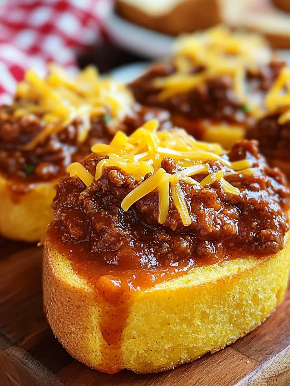 A close up of a sloppy joe on a piece of Texas toast.
