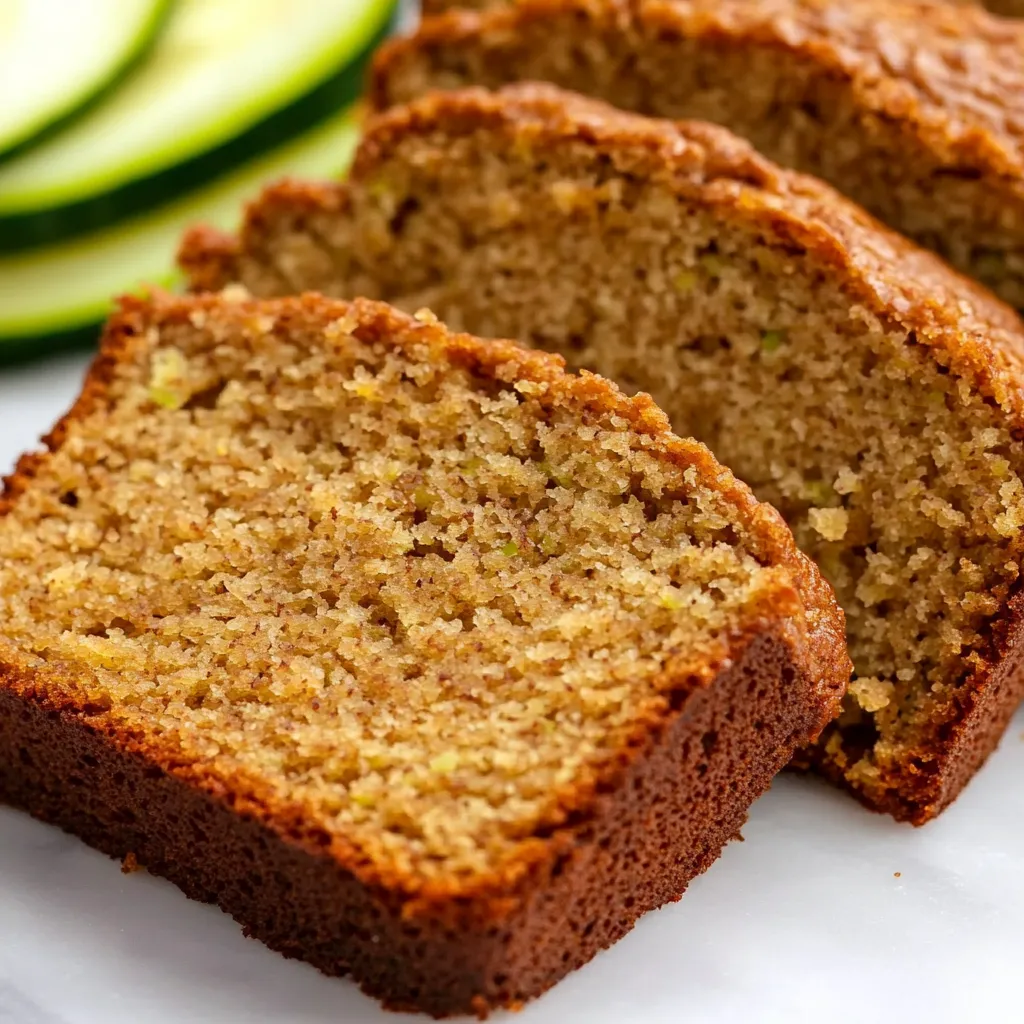 A loaf of bread with zucchini in it.