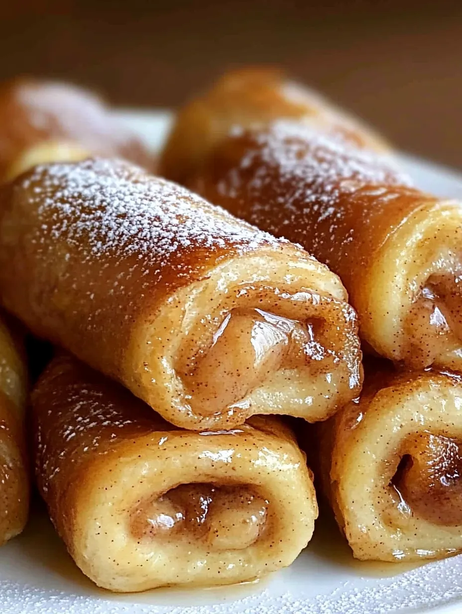 A plate of cinnamon french toast roll-ups.