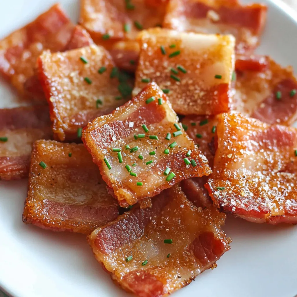 Bacon crackers on a plate.