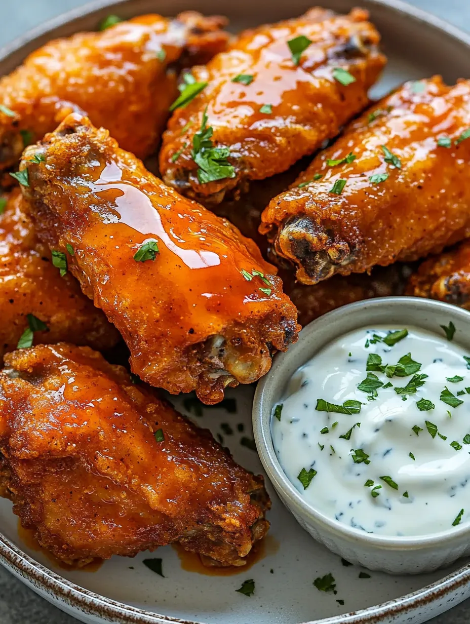 A plate of crispy buffalo chicken tenders.