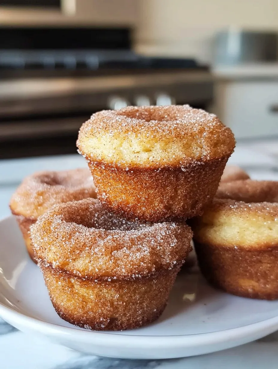 A plate of cinnamon sugar muffins.
