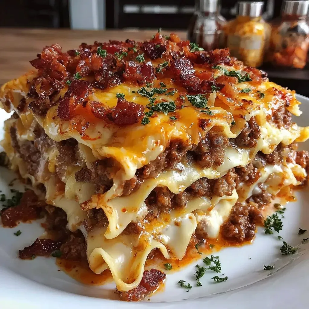 A Parmesan Garlic Bacon Cheeseburger.
