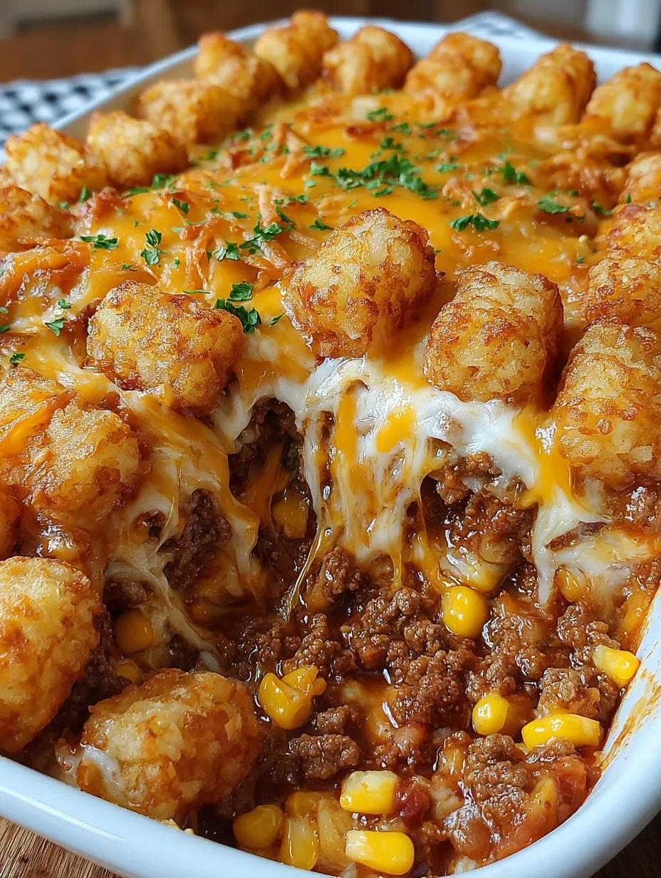 A close up of a delicious looking cowboy casserole.