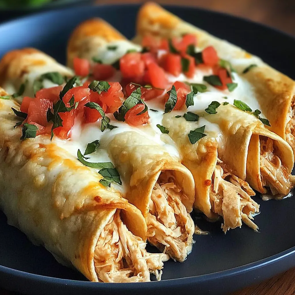 Two baked cream cheese chicken taquitos on a plate.