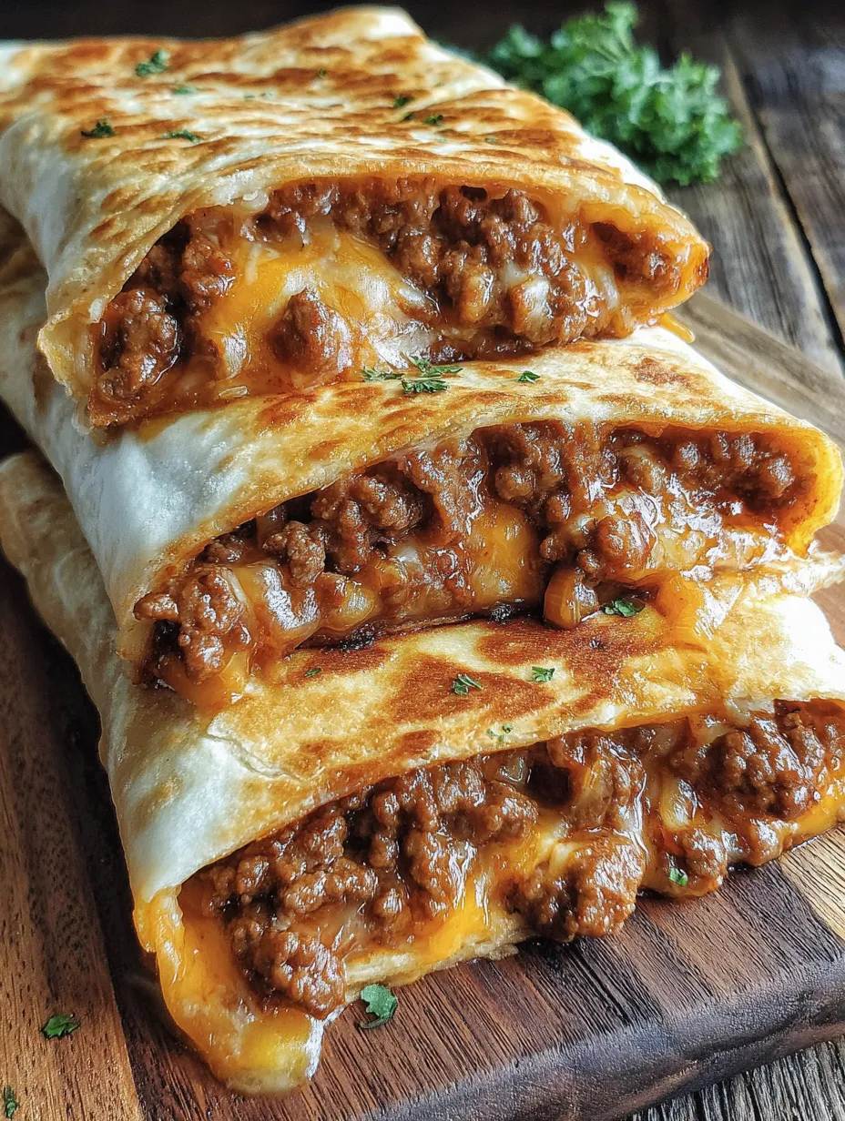 A stack of garlic butter beef rollups.