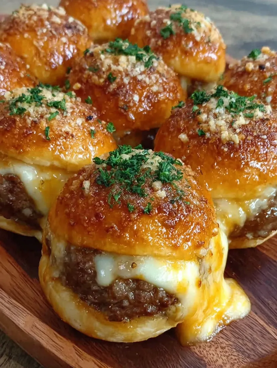 Garlic Parmesan Cheeseburger Bombs.