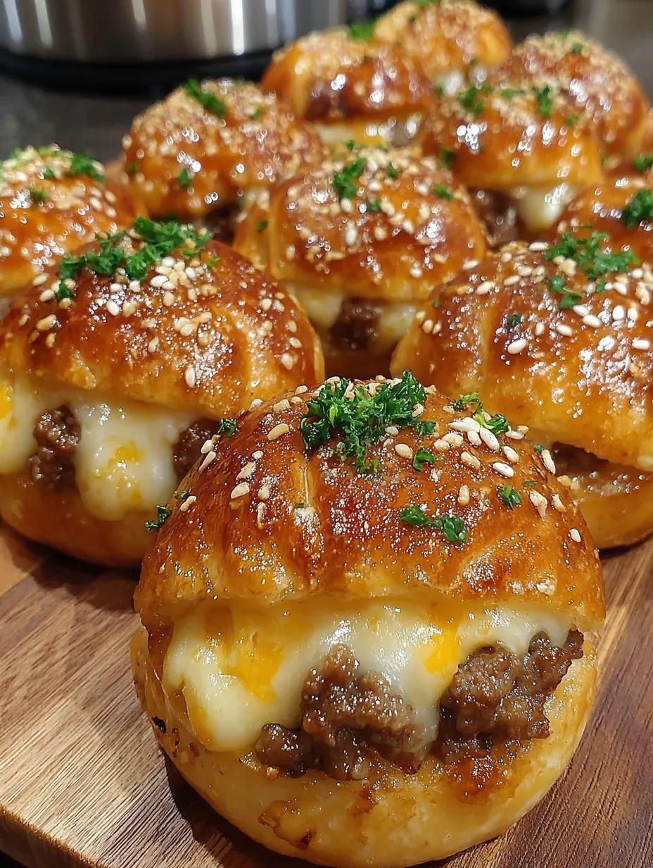 Garlic Parmesan Cheeseburger Bombs.