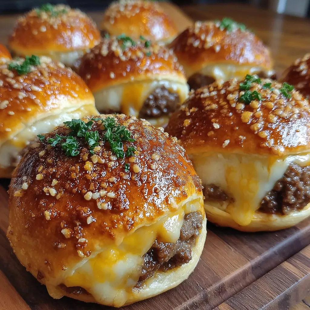 Garlic Parmesan cheeseburger buns.