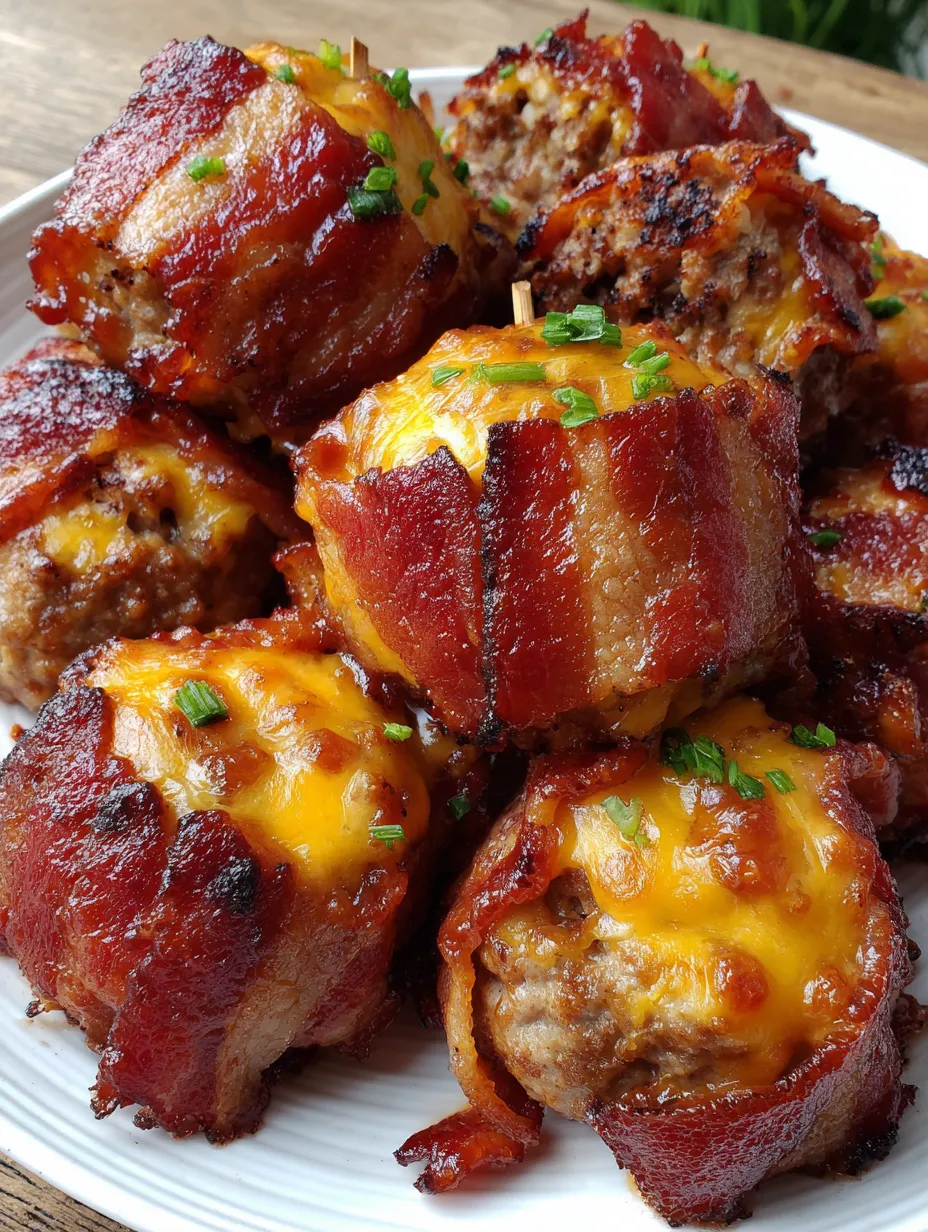 A plate of BBQ bacon cheddar bombs.