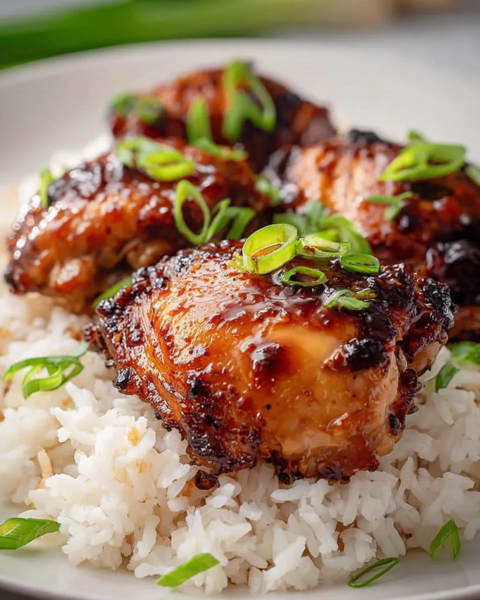 A plate of chicken with rice.