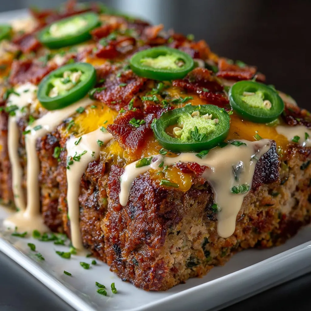 A plate of food with jalapenos on top.