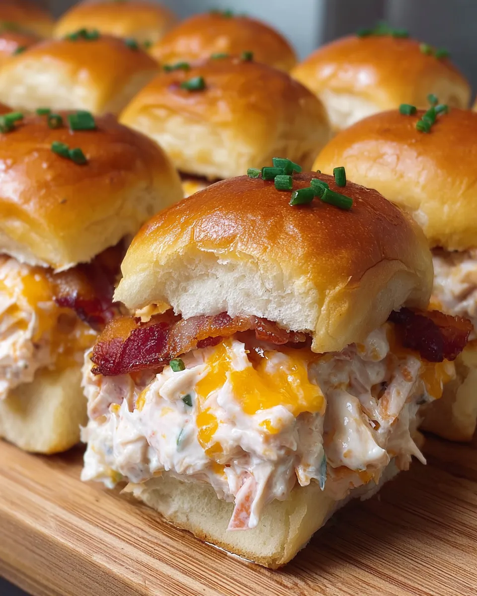 Chicken Bacon Ranch Sliders.