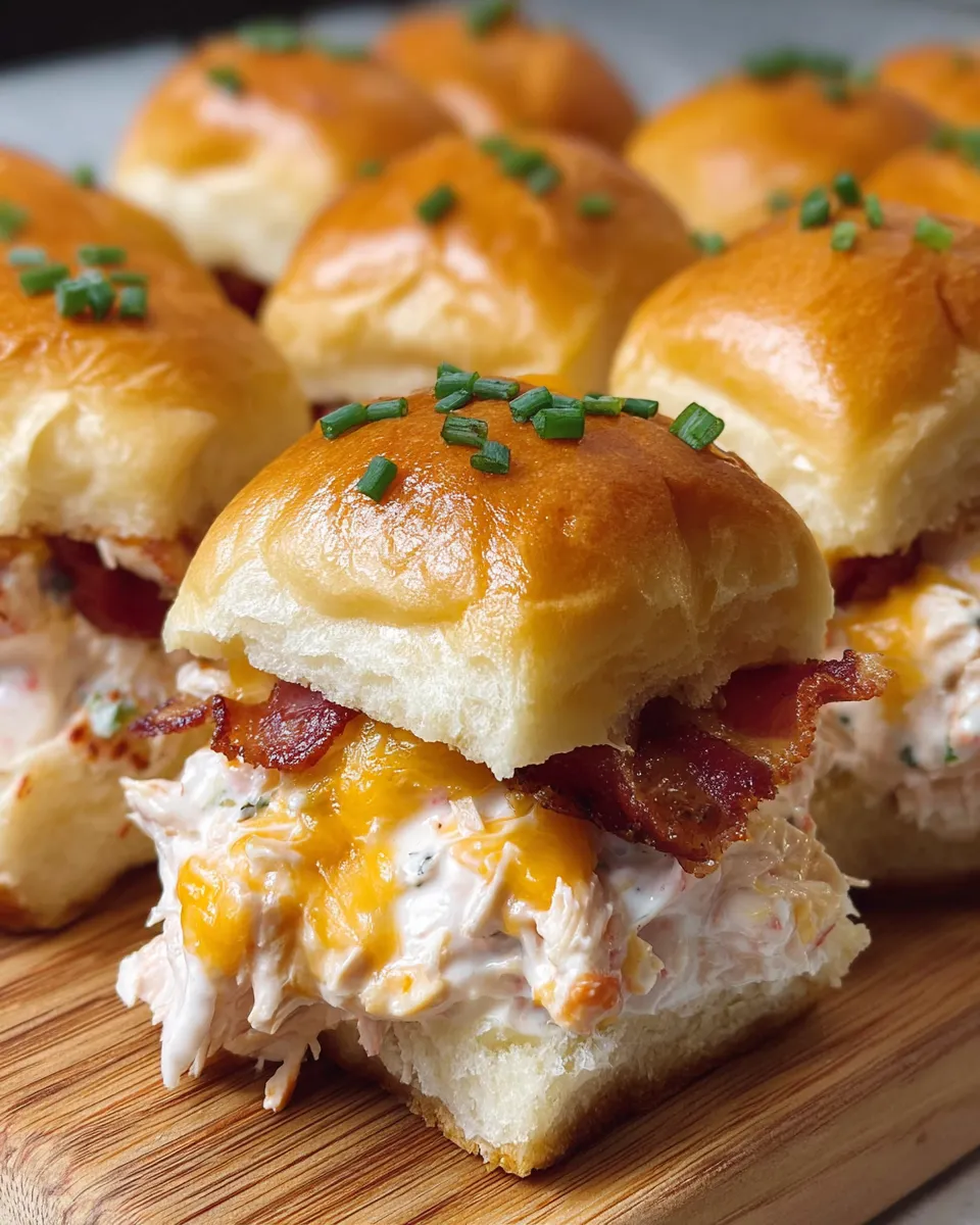 Chicken Bacon Ranch Sliders.