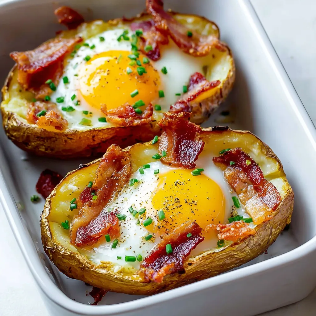 A dish of bacon and egg potatoes.