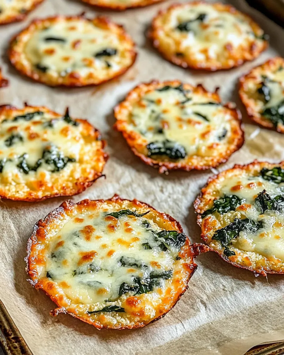 A plate of spinach and cheese taco shells.