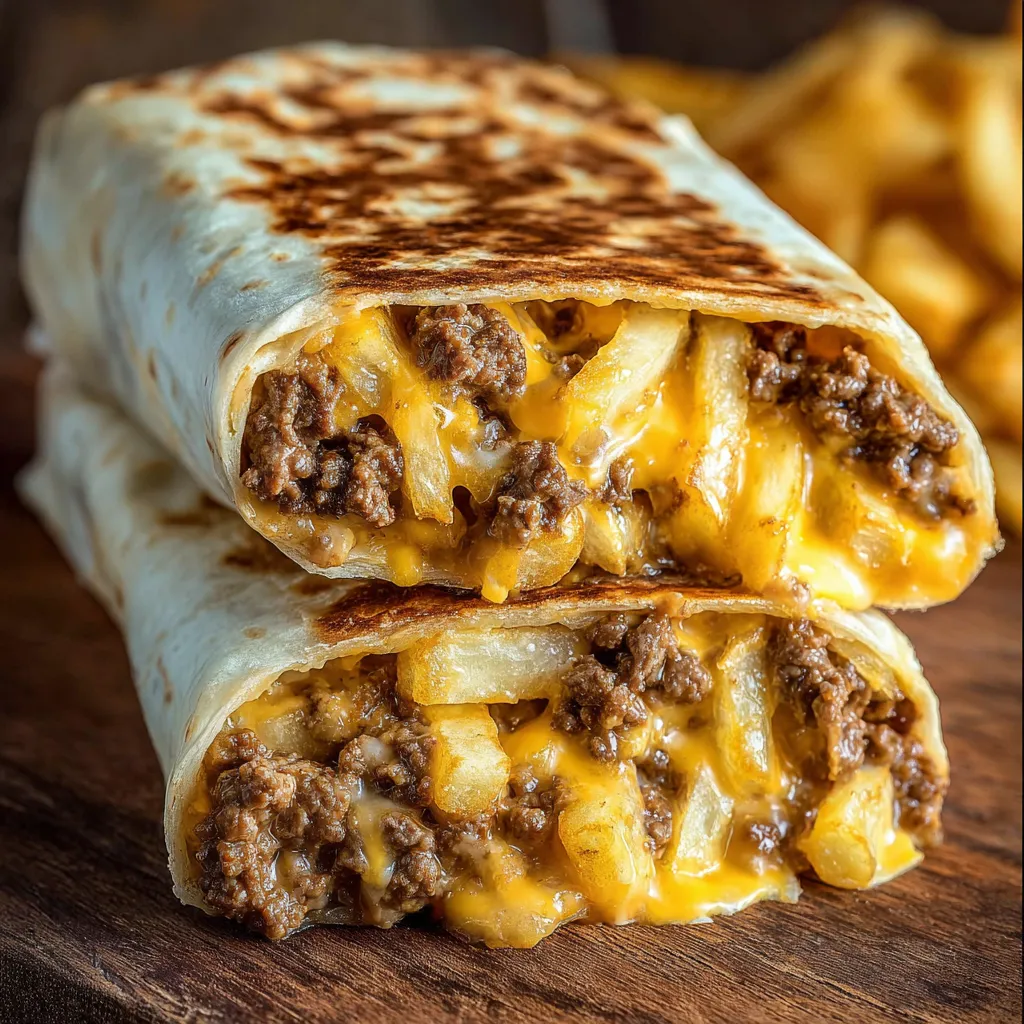 A beefy cheesy fries wrap.