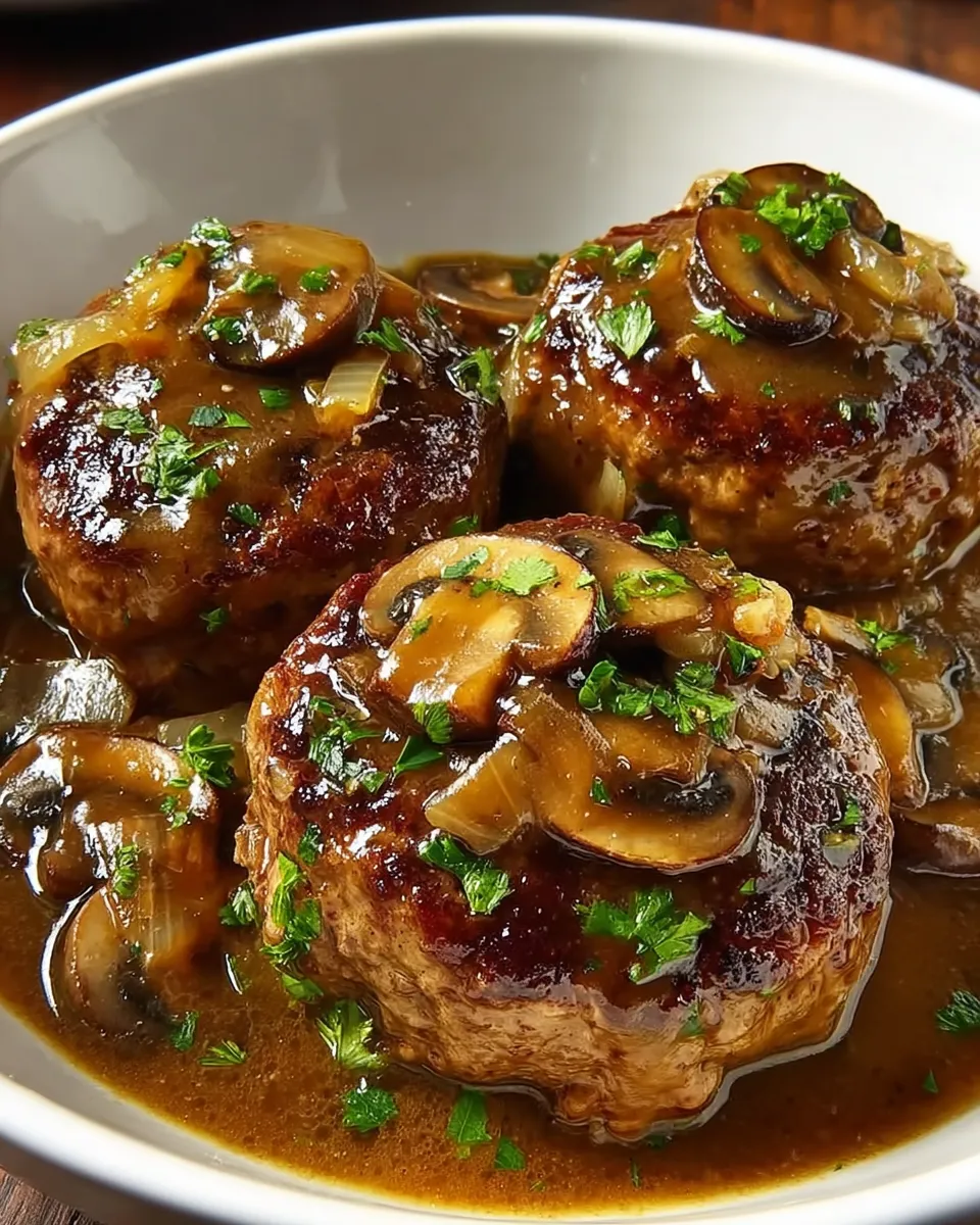 A plate of meat covered in gravy.