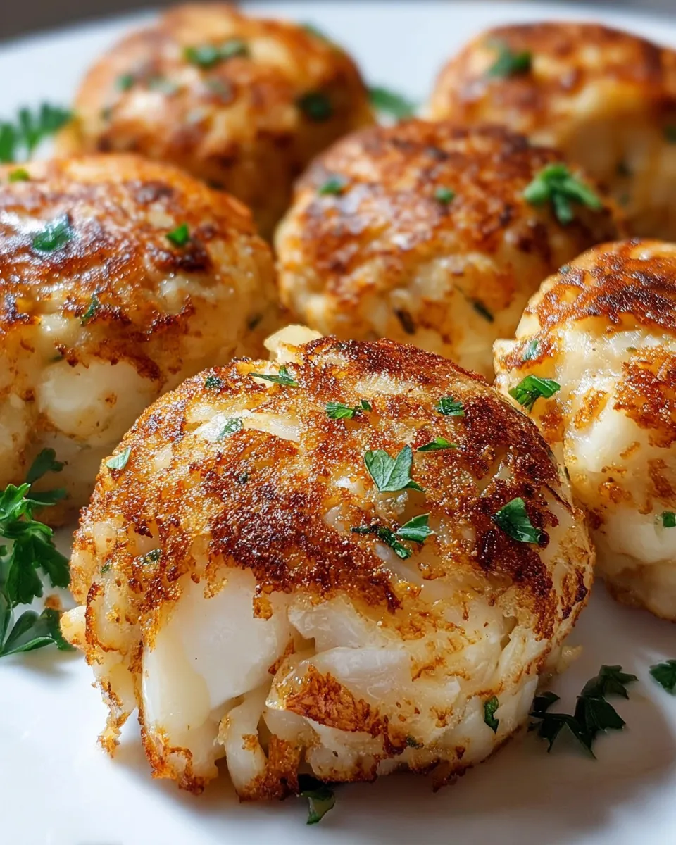 A plate of crab cakes.