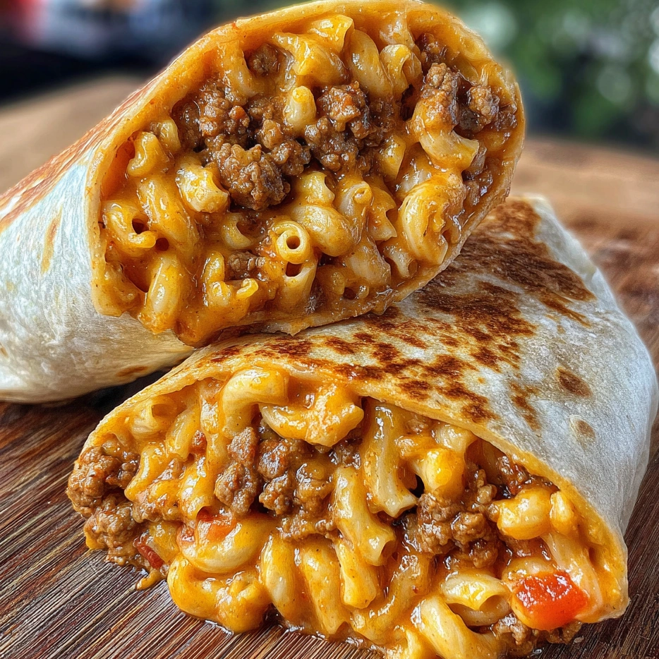 A sloppy joe mac cheese wrap.